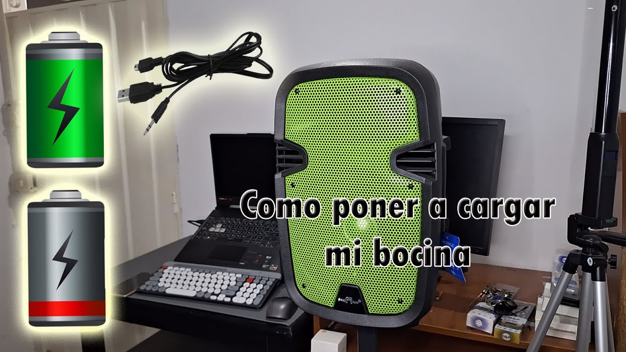 Forma correcta Como cargar una bocina parlante cabina