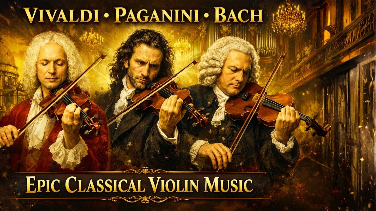 Epic Classical Violin Music 🎻 Vivaldi • Paganini • Bach Inspired | Relaxing Baroque Violin for Study