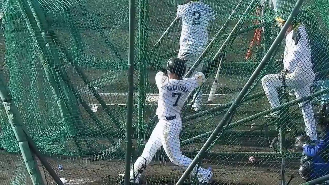 快音連発！ ソフトバンク 中村晃 フリーバッティング 2017 ホークス 宮崎キャンプ