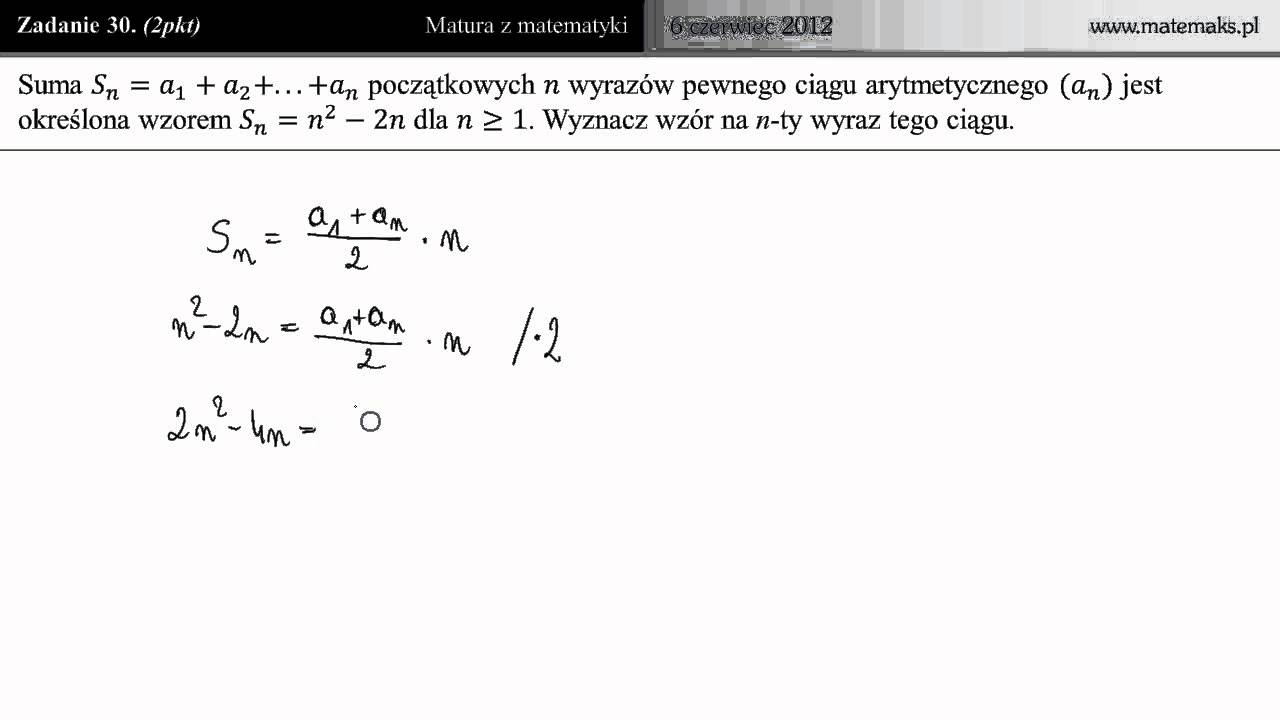 Zadanie 30 - Matura 2012 czerwiec
