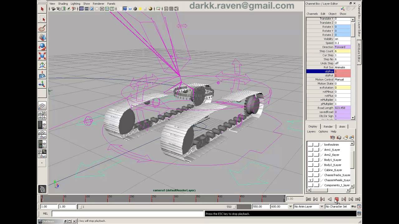 Maya 3D Excavator RIG