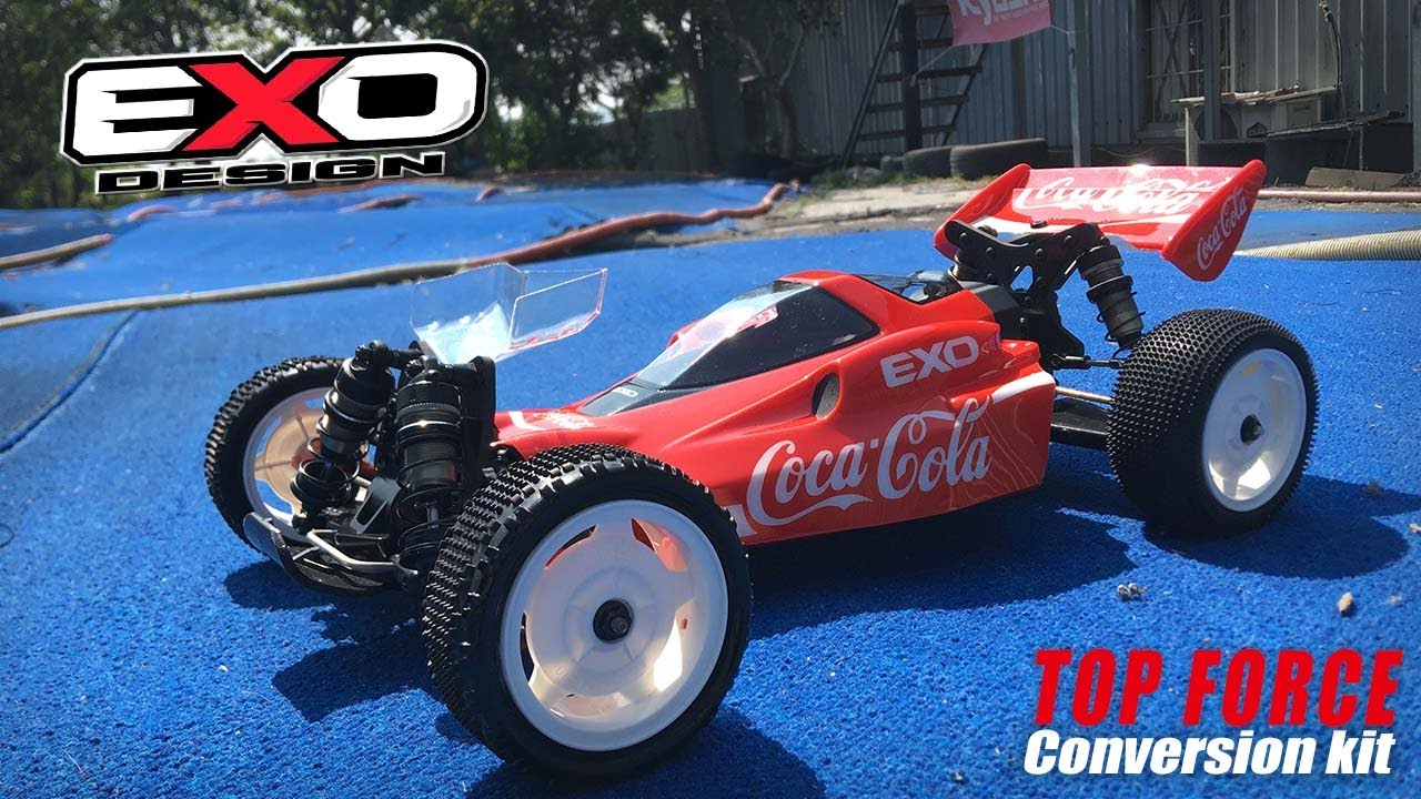 Fresh built Tamiya Top Force battle with moderm buggies.
