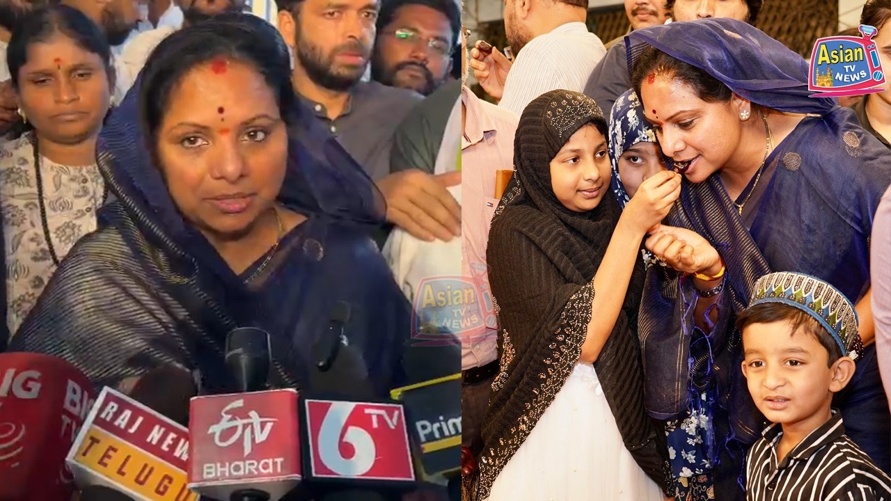 Telangana Jagruthi K.Kavitha attended Dawat-e-Iftar at Mahmood Guda, Secunderabad
