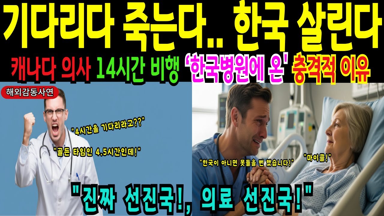 22년 경력 캐나다 의사는 왜 14시간 비행해 어머니를 한국 병원에 데려왔을까? 기다리다 죽는다.. 한국 병원은 살린다