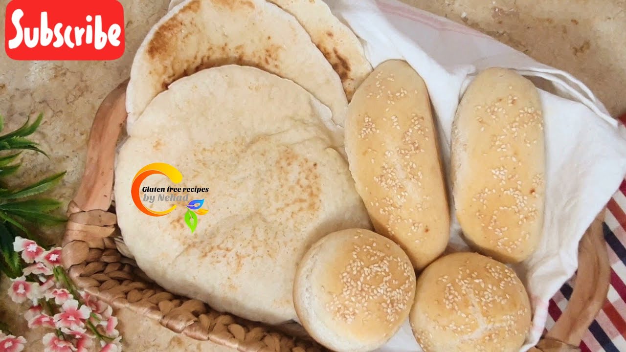 أساسيات الخبز الخالى من الجلوتين للمبتدئين ( خبز عربى وفينو خالى من الجلوتين واللبن ) GF bread