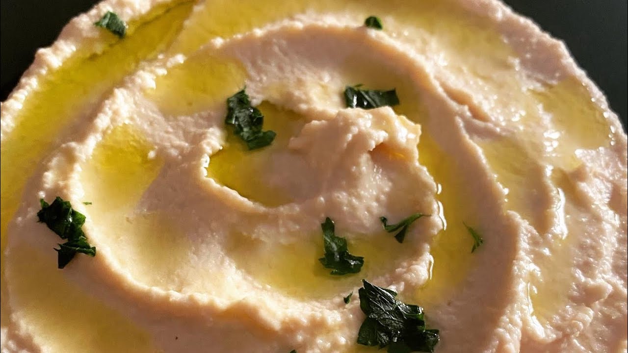HUMMUS ; Salce arabe me qiqra| Hummus with homemade Tahini |Arabic food| Salsa Hummus a base di ceci