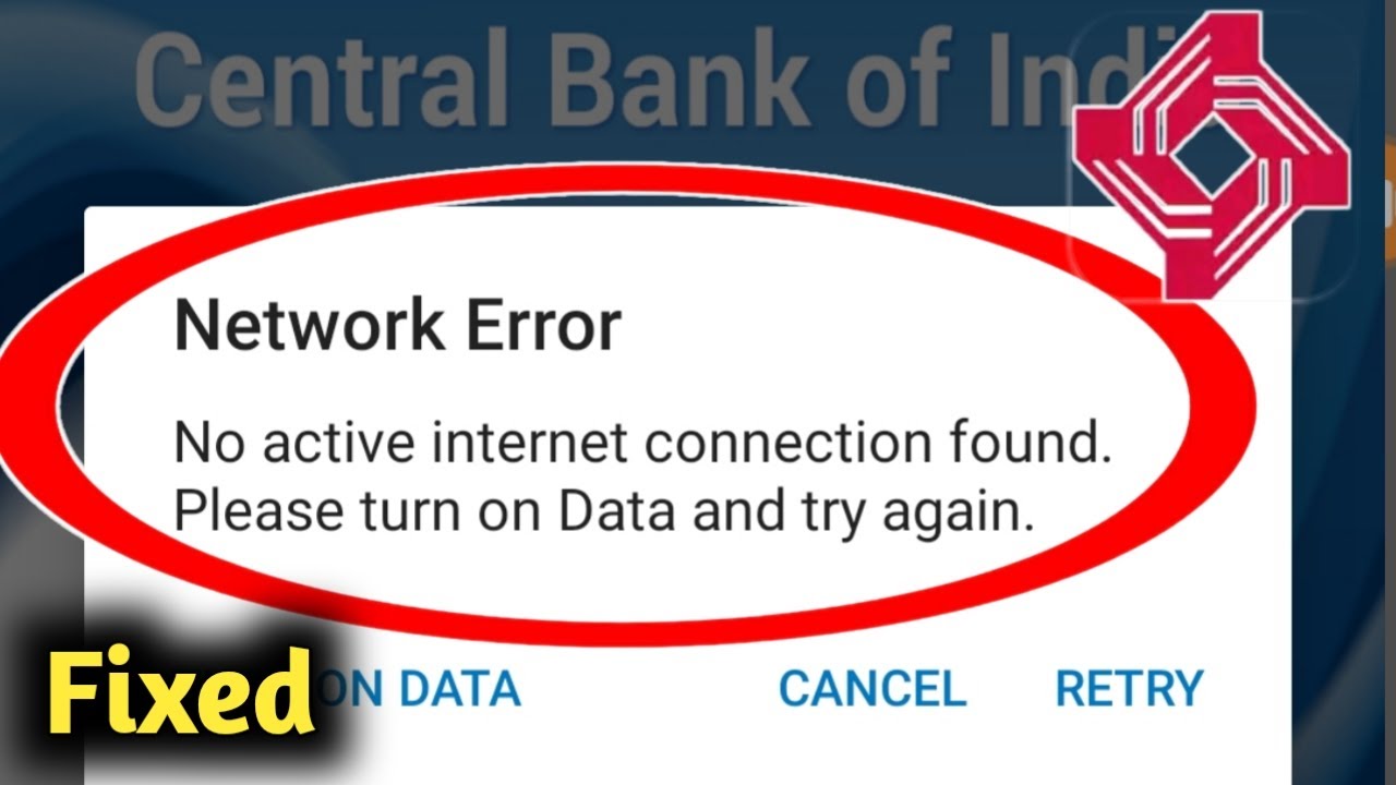 Fix BHIM Cent UPI Network Error No Active Internet Connection Found Problem Solved