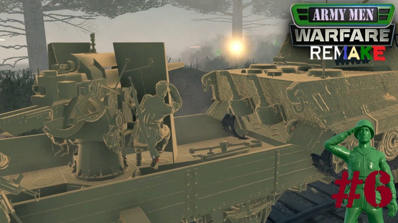 Army Men Warfare Remake: Armored Tan Train Ambush!!