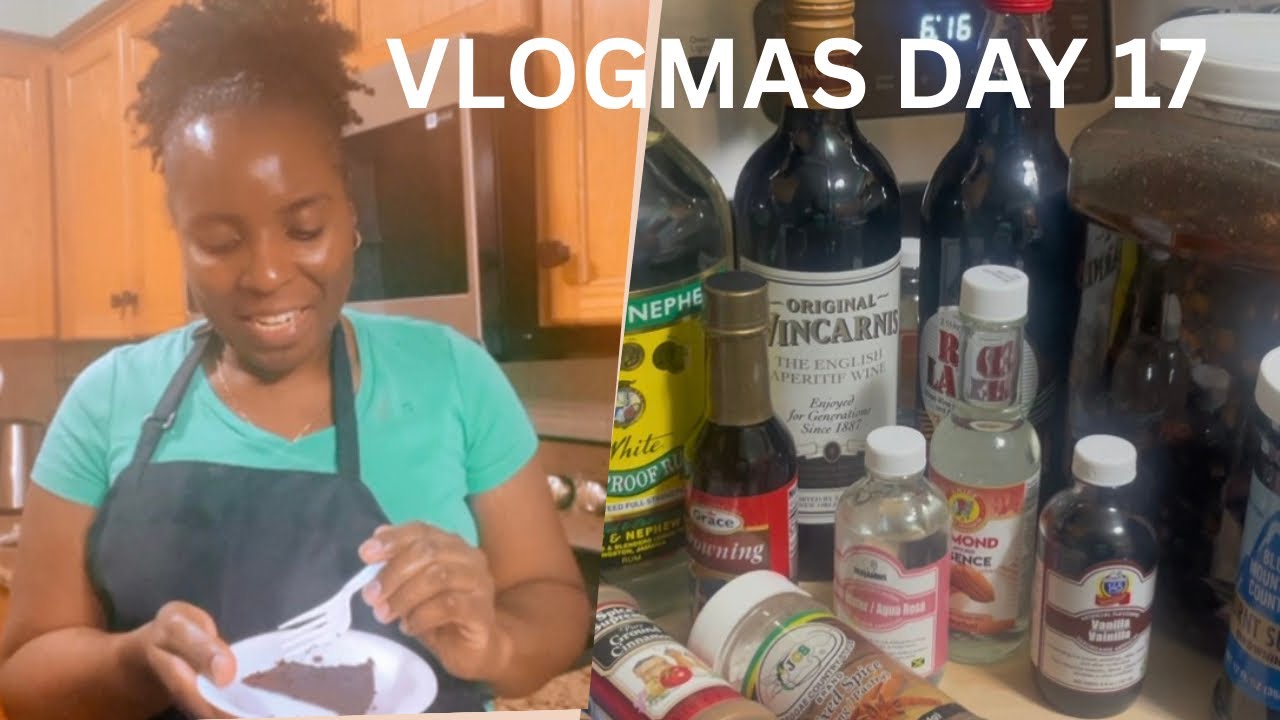 Vlogmas Day 17 | Baking a Traditional Jamaican Rum Cake 🍰 | Holiday Baking Vibes