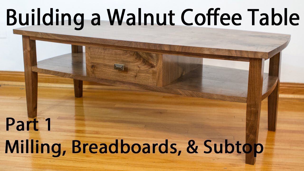 Building a Walnut Coffee Table - Breadboard and Subtop Joinery (Part 1)