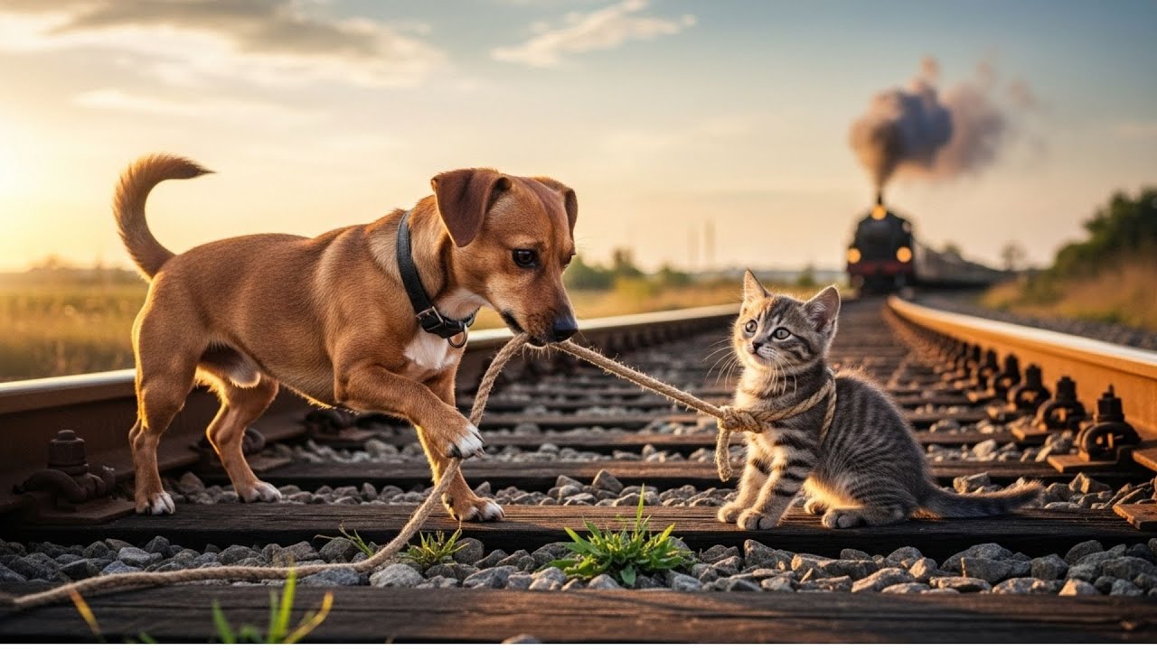 "The Kitten Who Dreamed of Trains - Will Mommy Save Him in Time?"