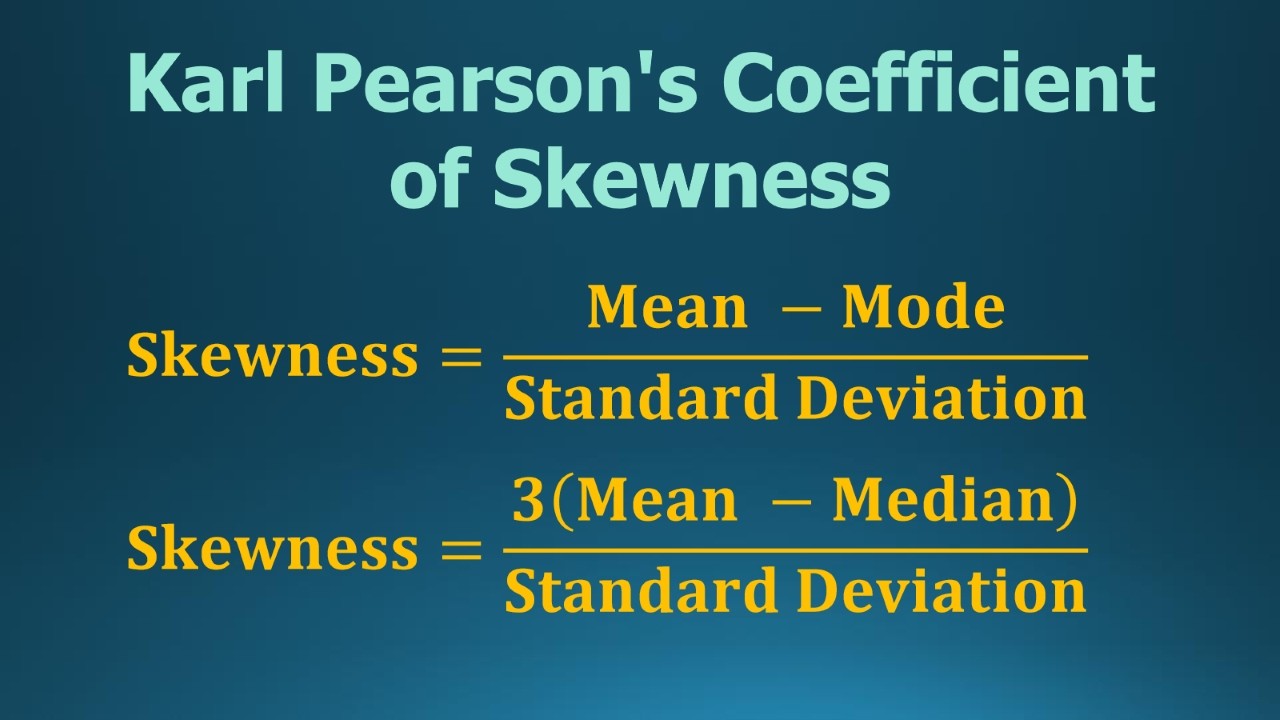 Karl Pearson's Coefficient of Skewness | Statistics & Probability
