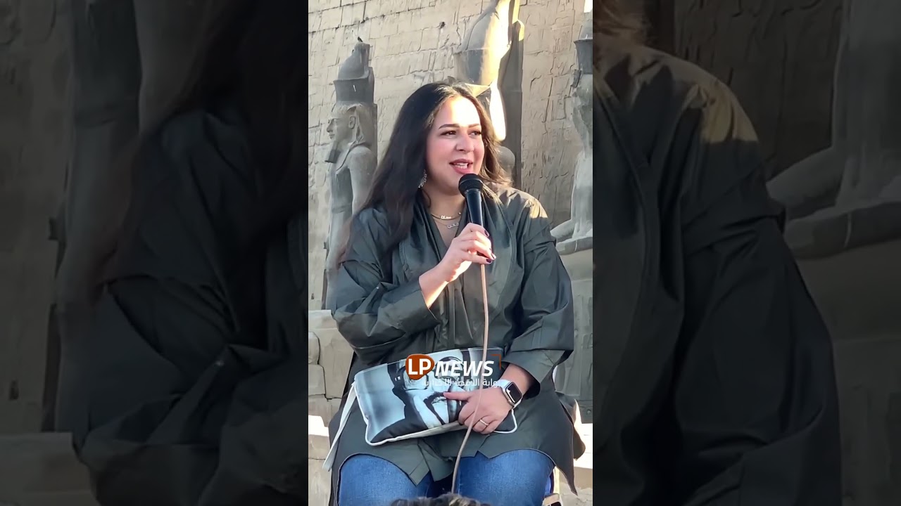 ايمي سمير غانم وحسن الرداد في معبد الأقصر
