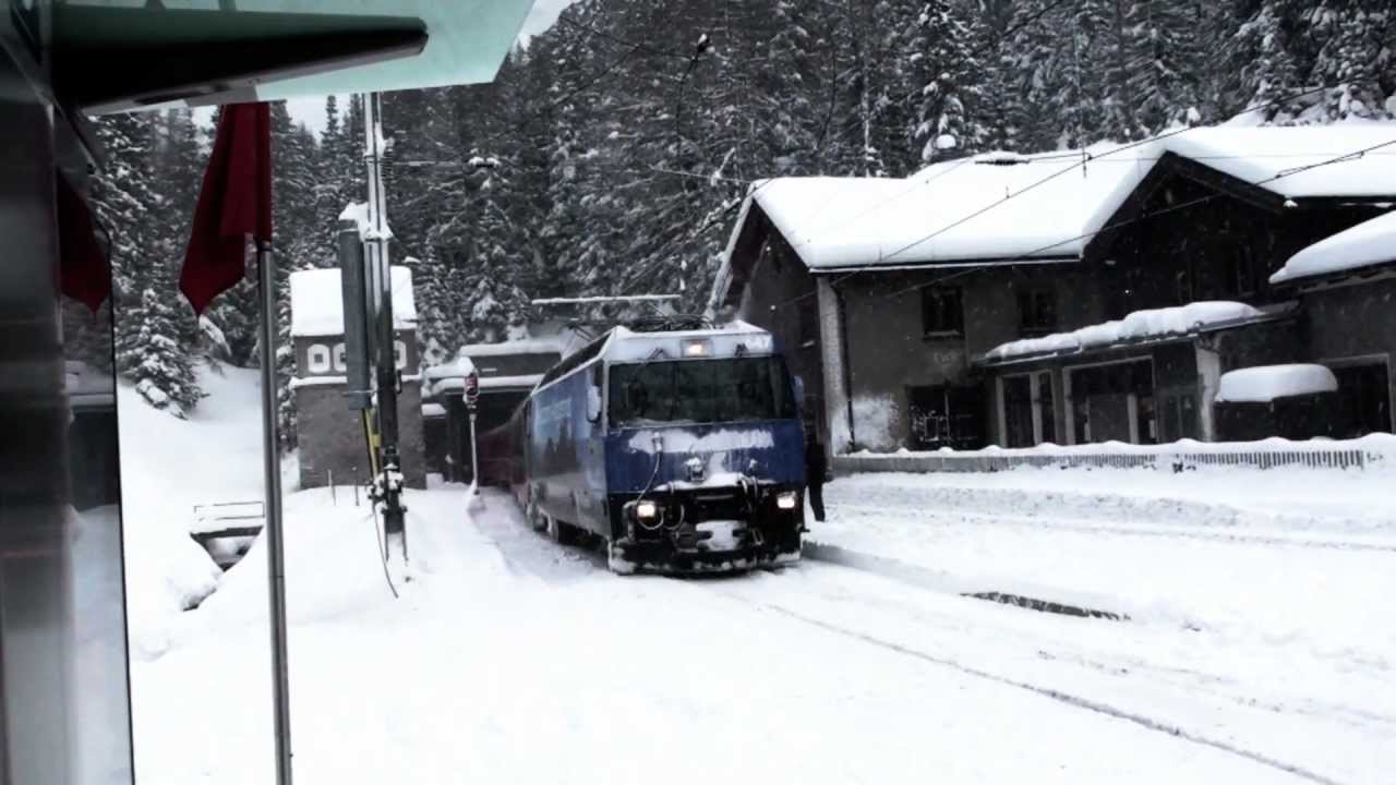Albulabahn Führerstandfahrt Albula railway drivers view アルブラ鉄道 (前面展望)