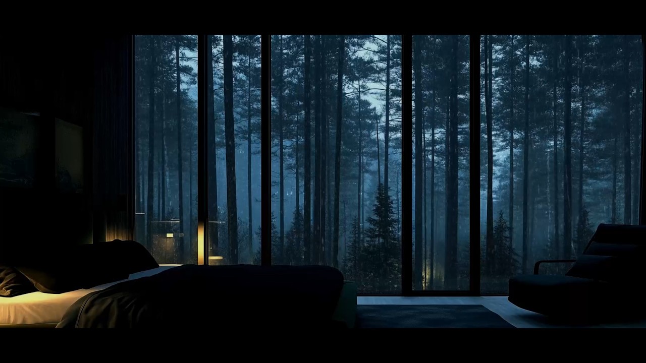 Rain Sounds for Sleeping | Cozy Window Night Ambience | 8 Hours