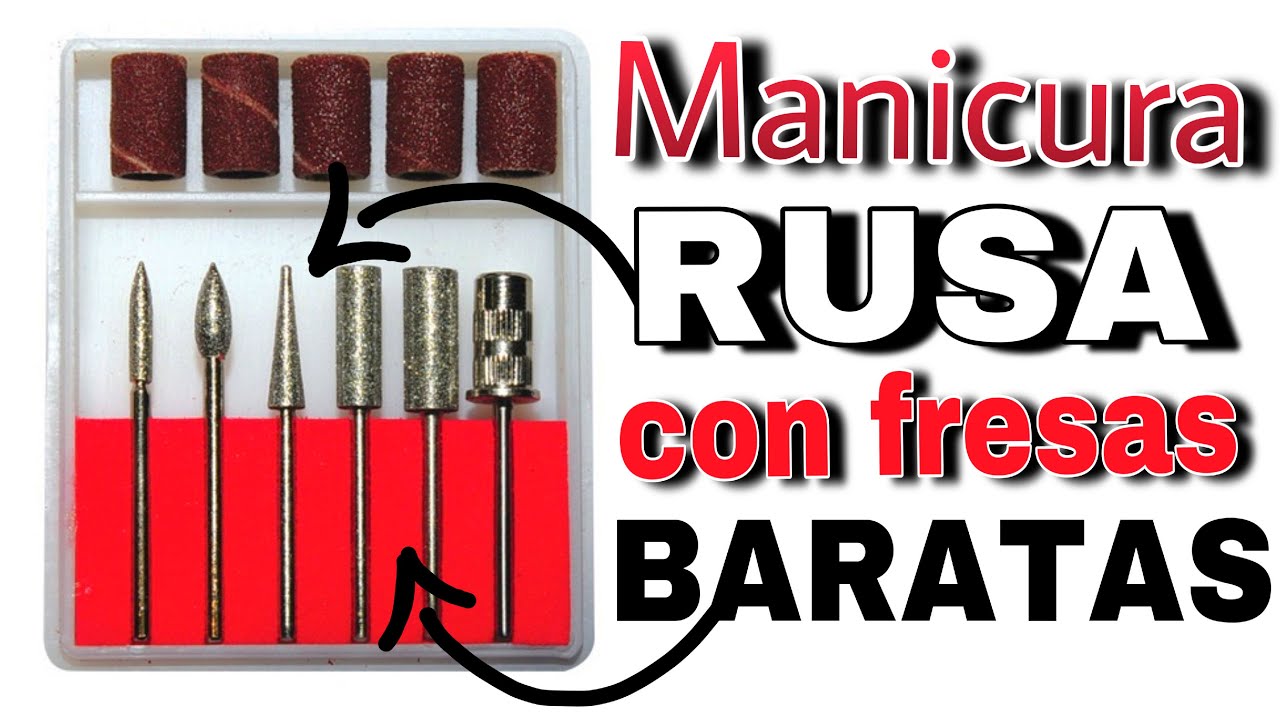 MANICURA RUSA con fresas baratas🤷🏻‍♀️ | manicura con brocas |