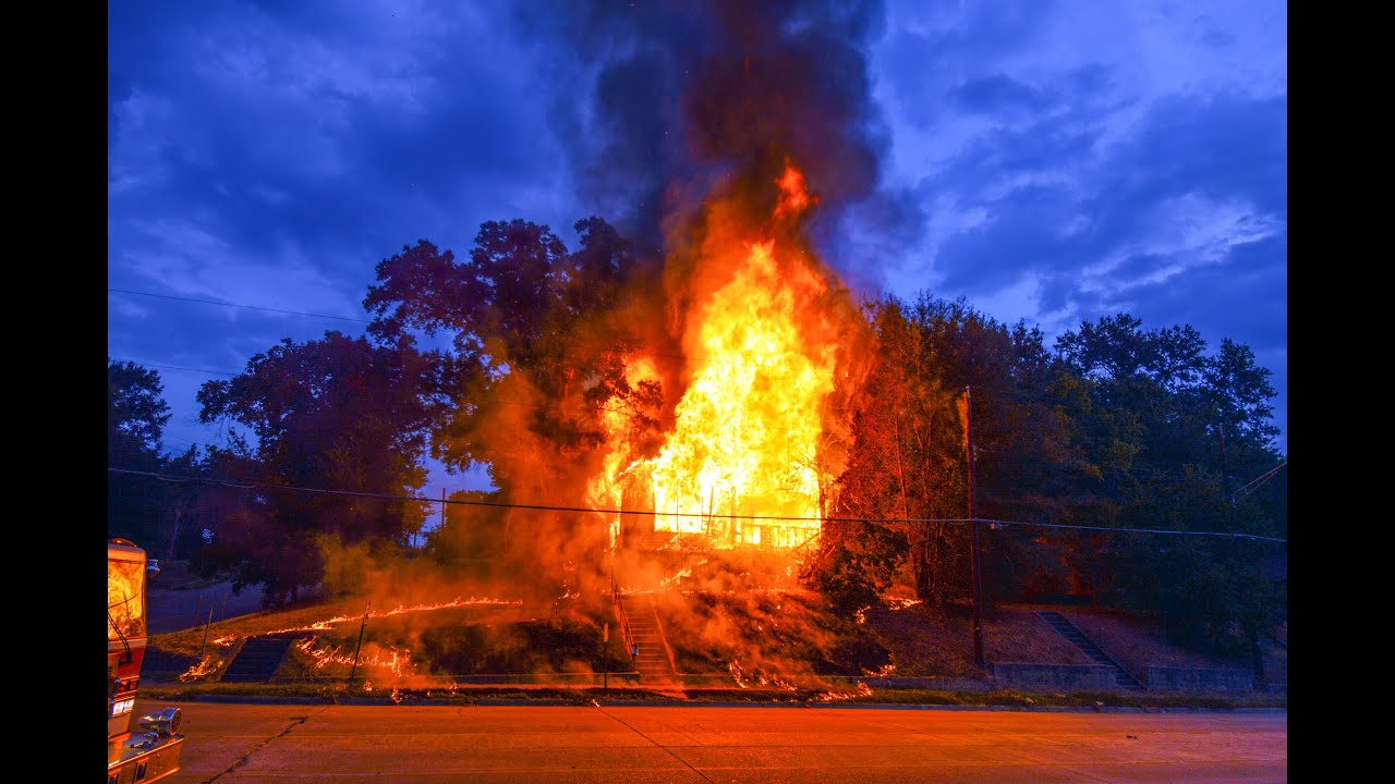 First In - Fully Involved House Fire - Murphy Street