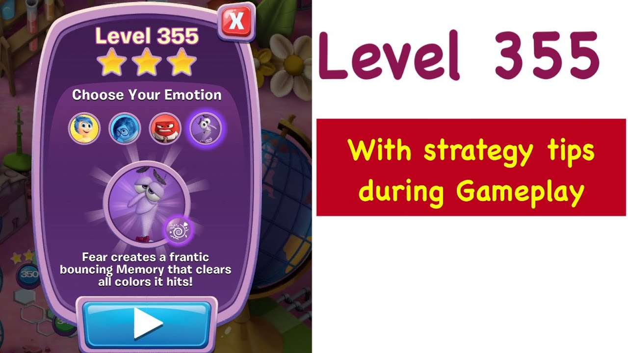 Inside Out Thought Bubbles Level 355 Tips and Strategy Gameplay Walkthrough