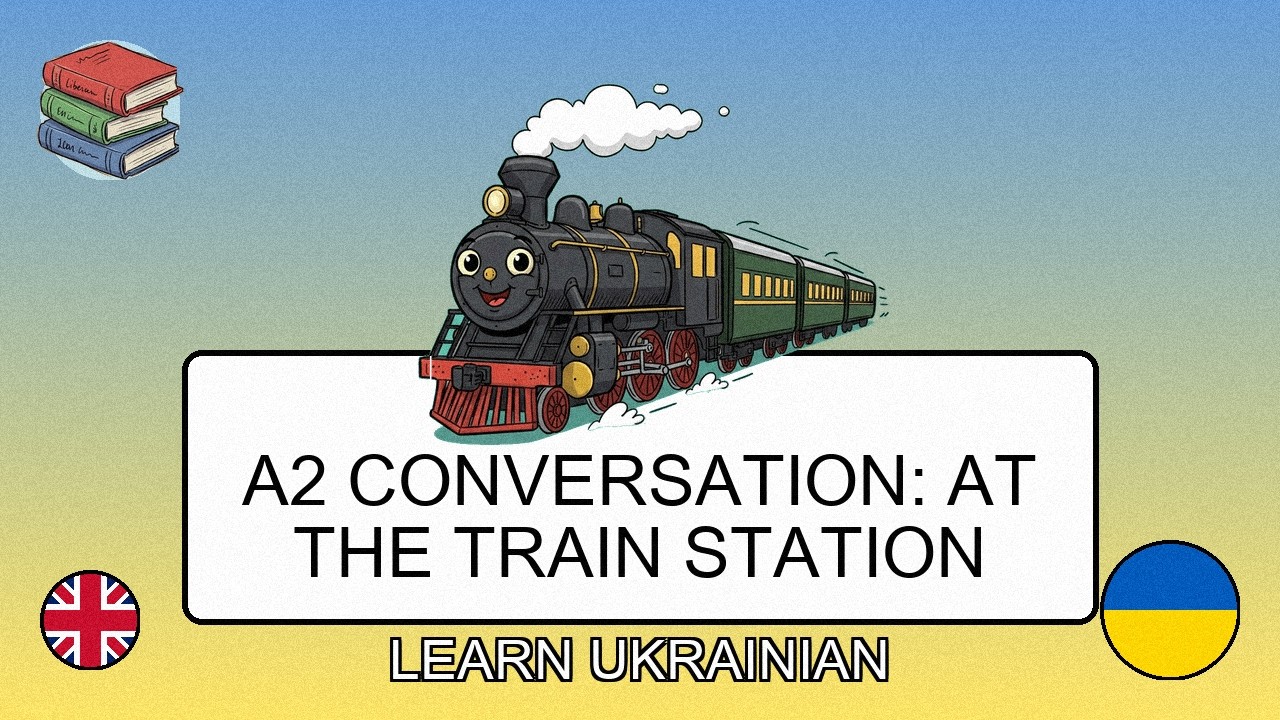 🇬🇧→🇺🇦 Learn Ukrainian - A2 Conversation: At the Train Station