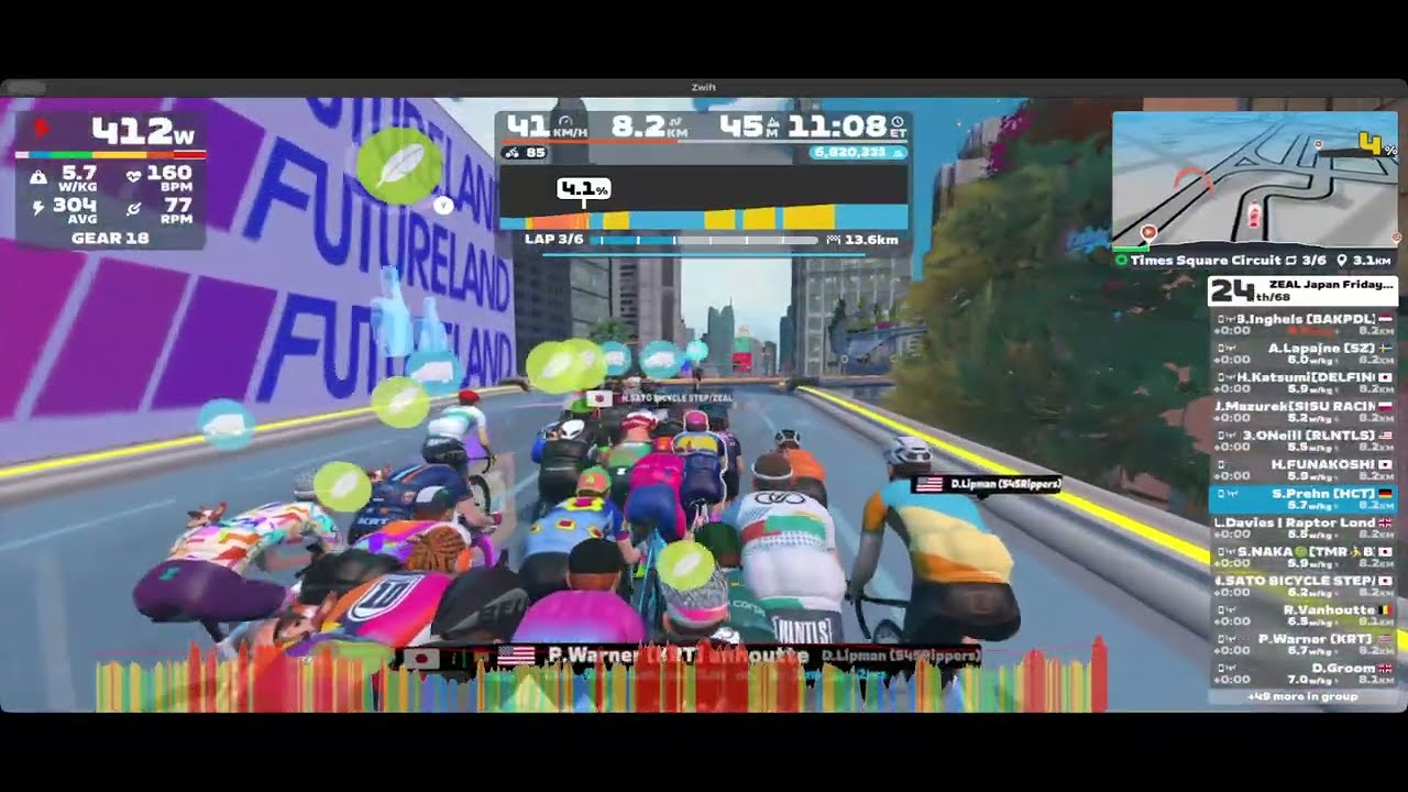 Zwift - Race: ZEAL Japan Friday Race (A)🗺️ Times Square Circuit in New York