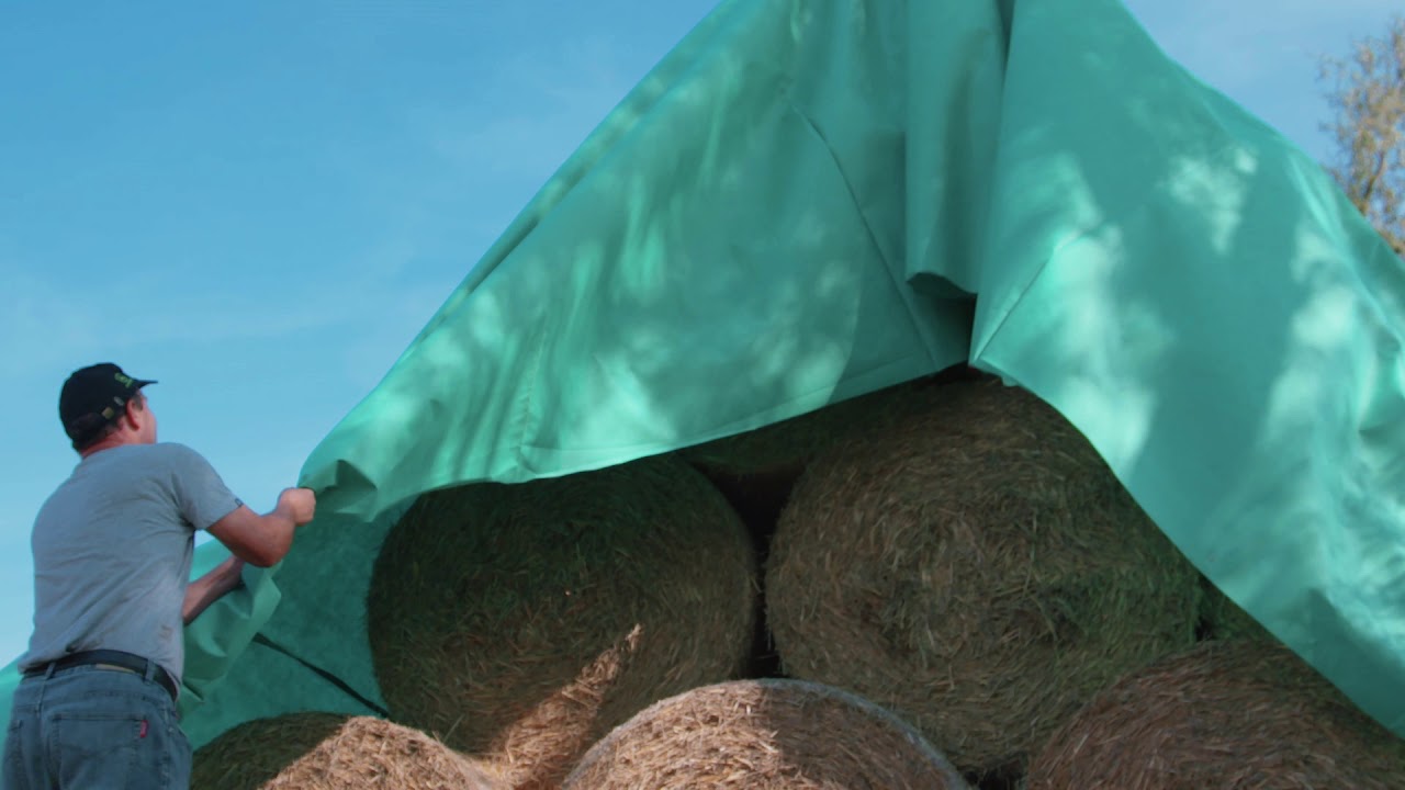Płachta - plandeka ochronna na słomę Geocover P150g/m2