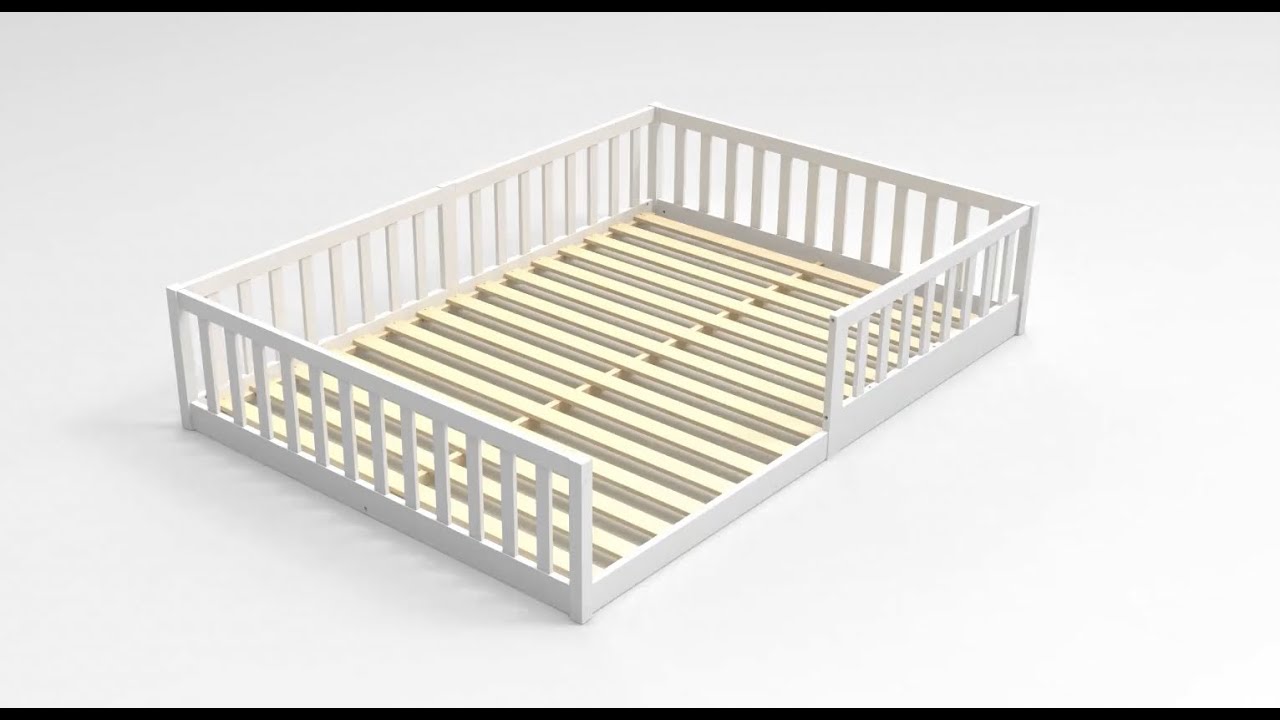Children's Bed with Safety Barrier and Slatted Base(Only in Europe) – Assembly Instruction