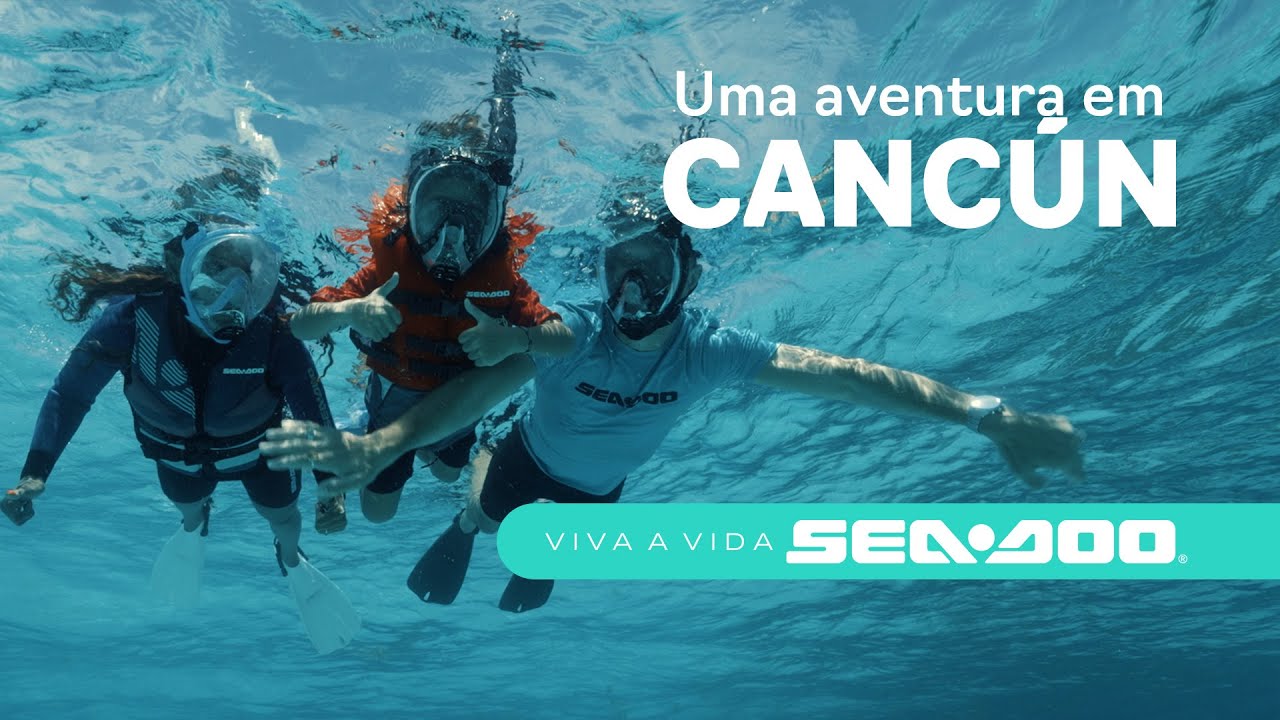 Igor Rickli e Aline Wirley com sua fam&iacute;lia de Sea-Doo em Canc&uacute;n