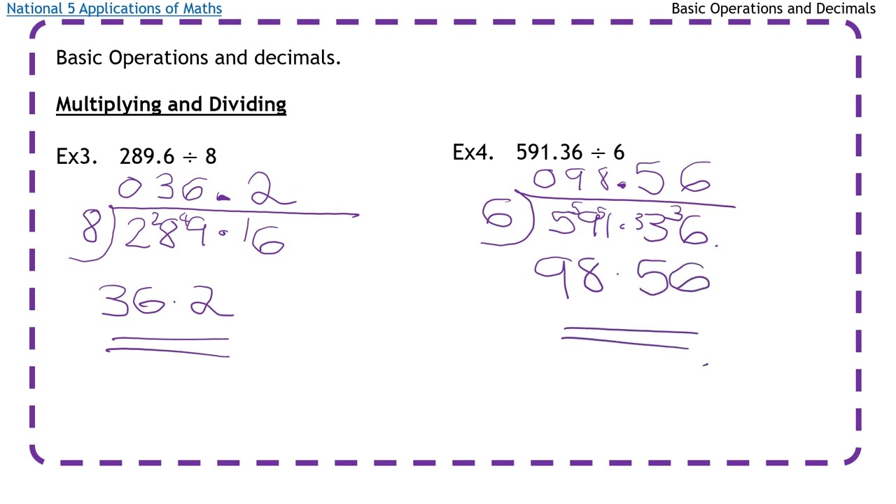 N5 Apps of Maths BODMAS and Non-Calculator Examples