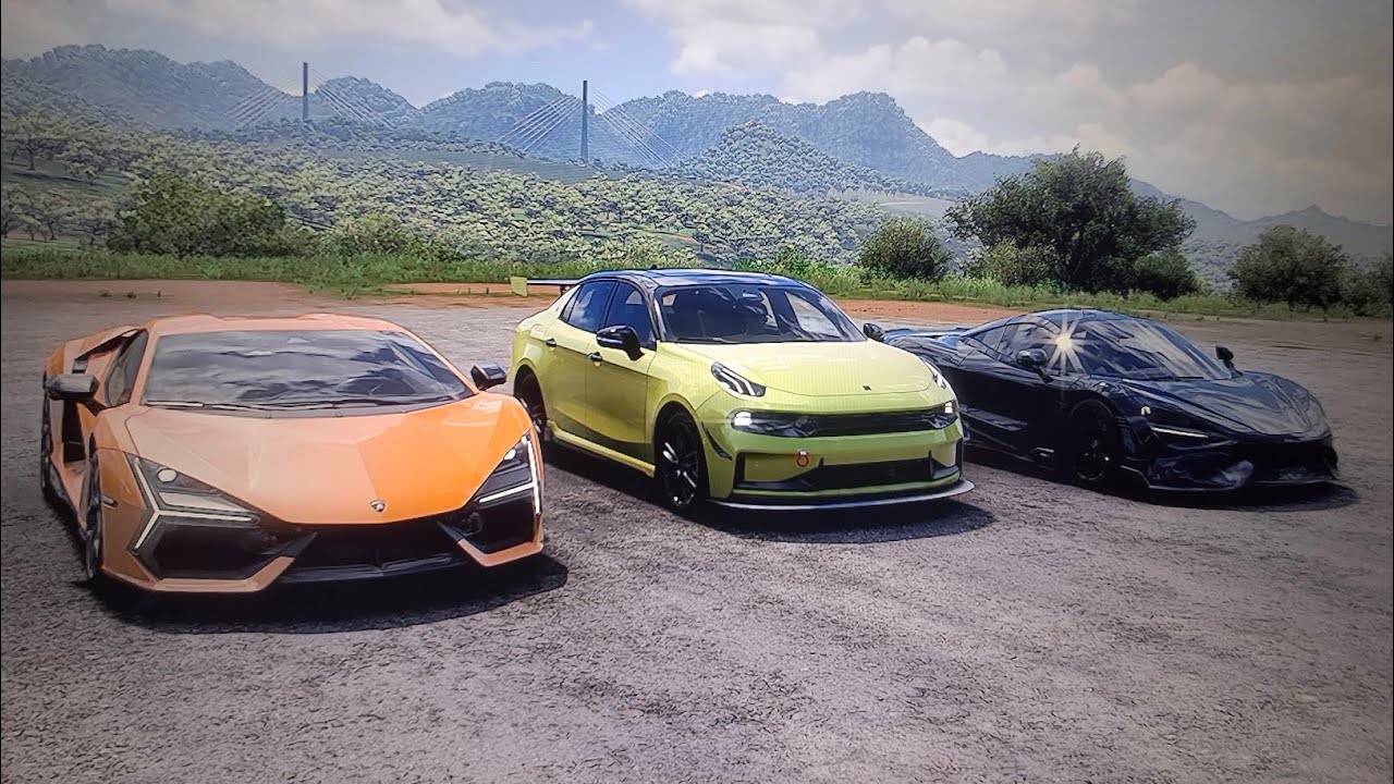 Forza Horizon 5 drag race: Lamborghini Revuelto Vs Linko&03 Vs McLaren 765LT 