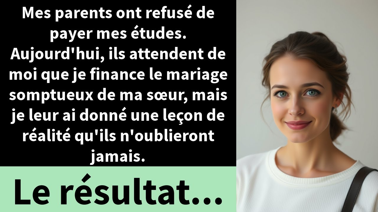 Mes parents ont refusé de payer mes études. Aujourd'hui, ils attendent de moi que je finance le
