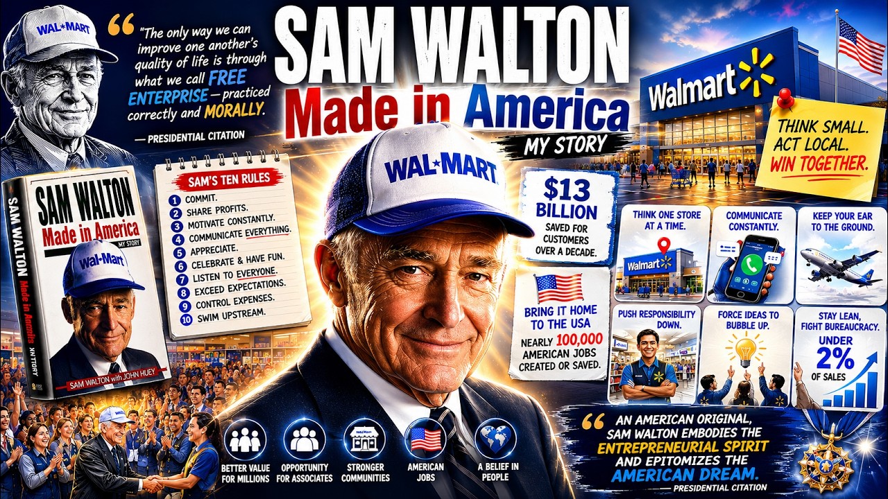 How Sam Walton Built Walmart ! Made in America by Sam Walton : Leadership & Entrepreneurship Lessons