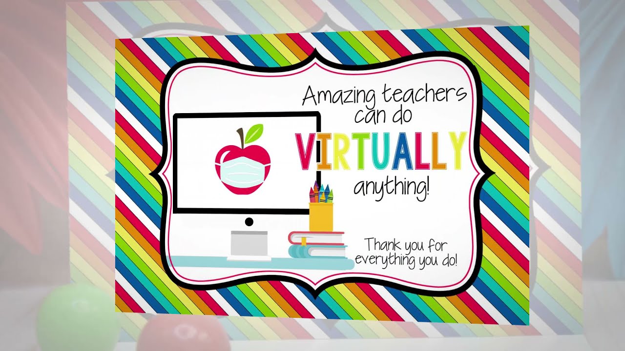 Virtually Anything Remote Teacher Appreciation Postcards
