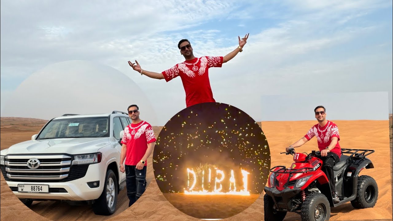 Desert Safari Dangerous Car Stunts🚗 The Royal Vision Camp | Panda Dance | Fire 🔥 Dance