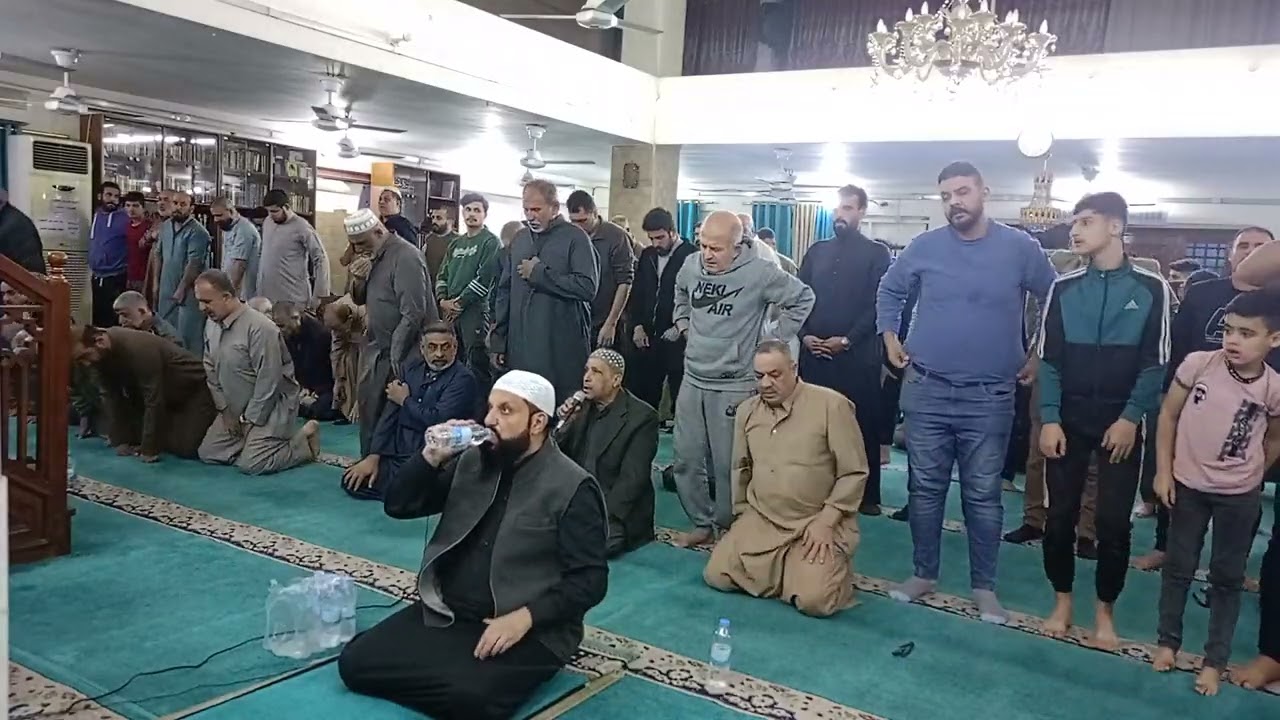 3رقم 13#3#2026 صلاه تراويح في شهر رمضان يوم 24جامع عرفات كان أمام الصلاةدكتور حيدر هادي العودةلرفاعي