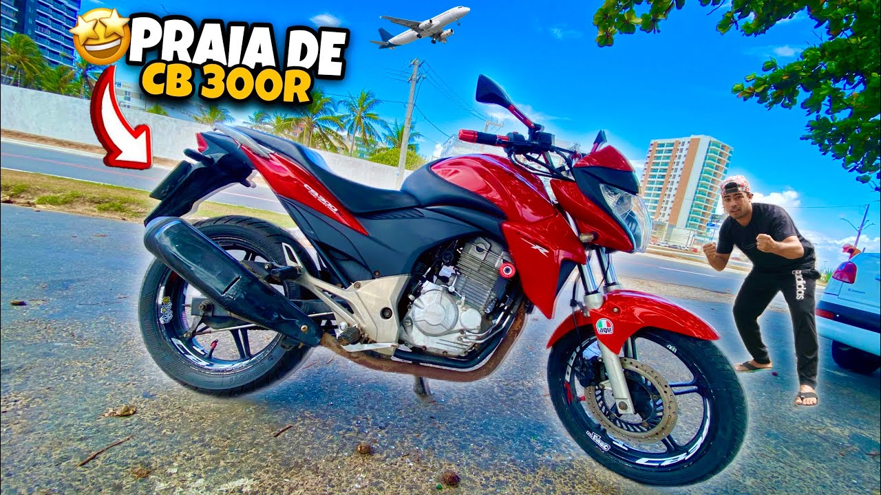 FUI PARA PRAIA COM A MINHA NOVA MOTO CB300R 2011 🔥🚀