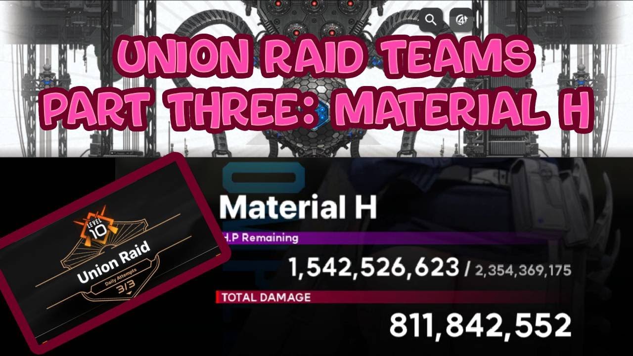 Union Raid 11 Team Comp, Part 3/5 Material H