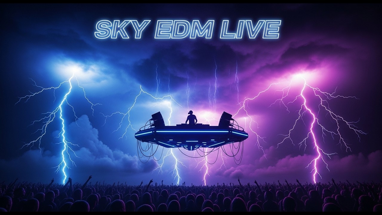 Sky EDM Live ⚡ Lightning DJ Performance