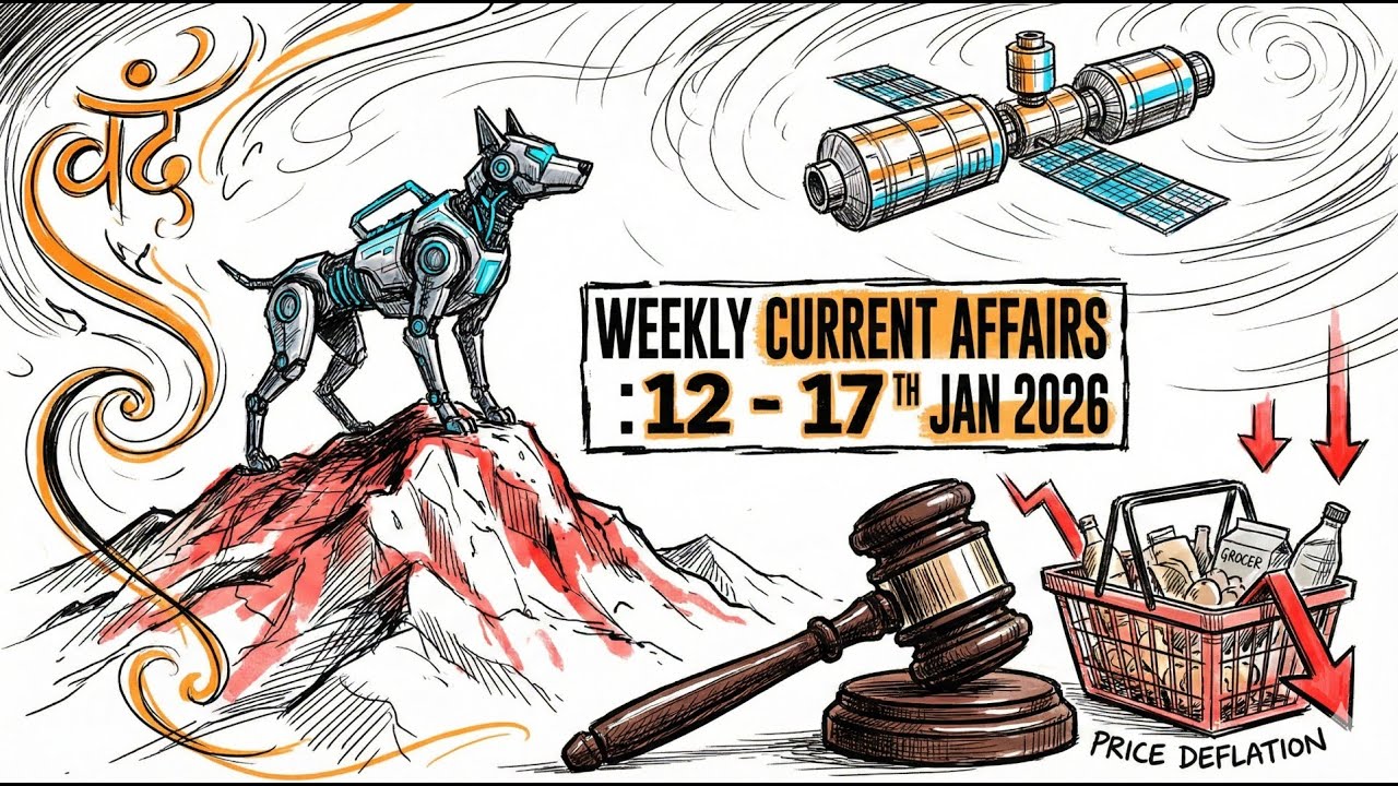 Weekly Current Affairs (12-17 Jan 2026): SC on POCSO, Food Price Deflation & ISRO’s Space Station