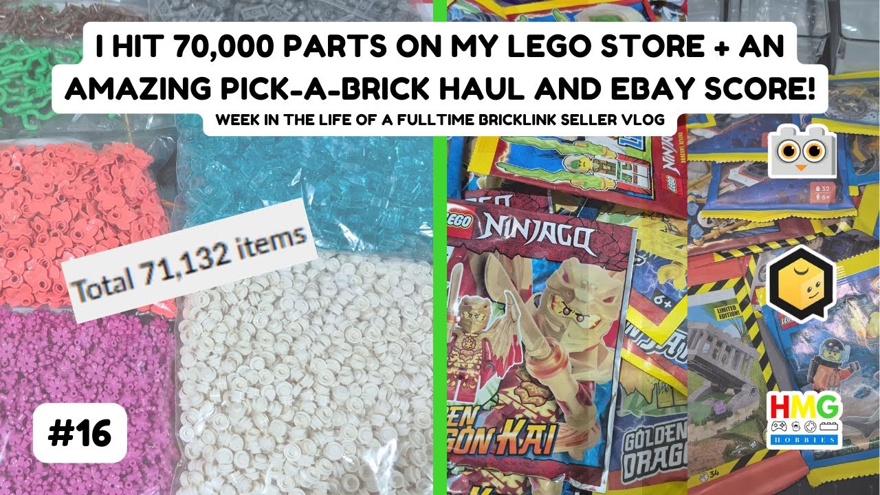 I HIT 70,000 PARTS ON MY LEGO STORE! + AN AMAZING PAB HAUL AND EBAY SCORE! Bricklink Seller Vlog #16