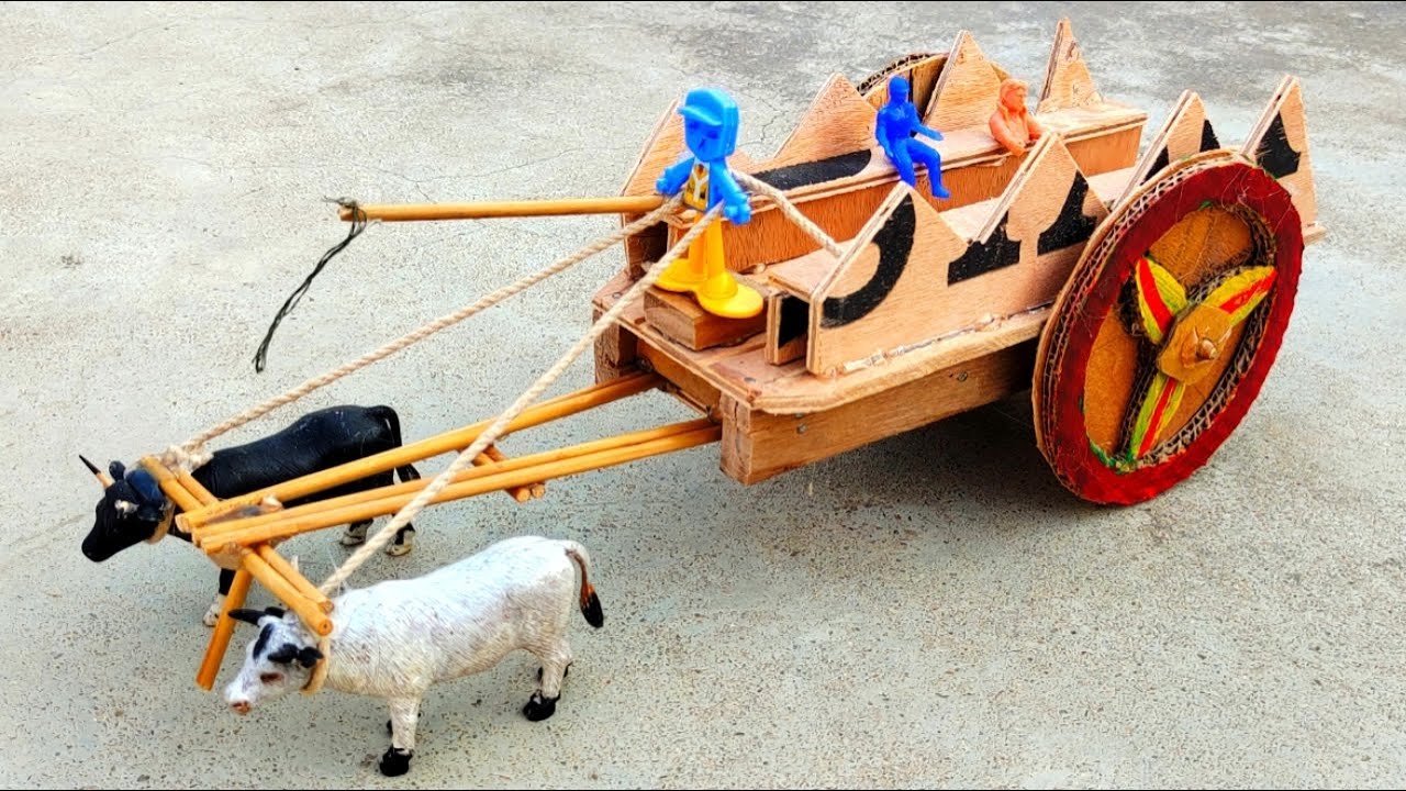 DIY How to Make wood Bullock cart | Woodworking | wooden project | shaitani ideas