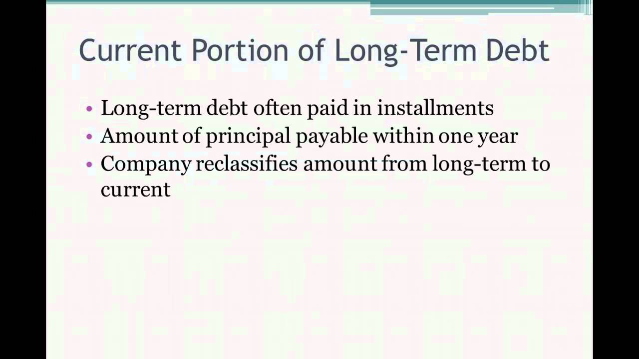 9.6 Current Portion of Long Term Debt