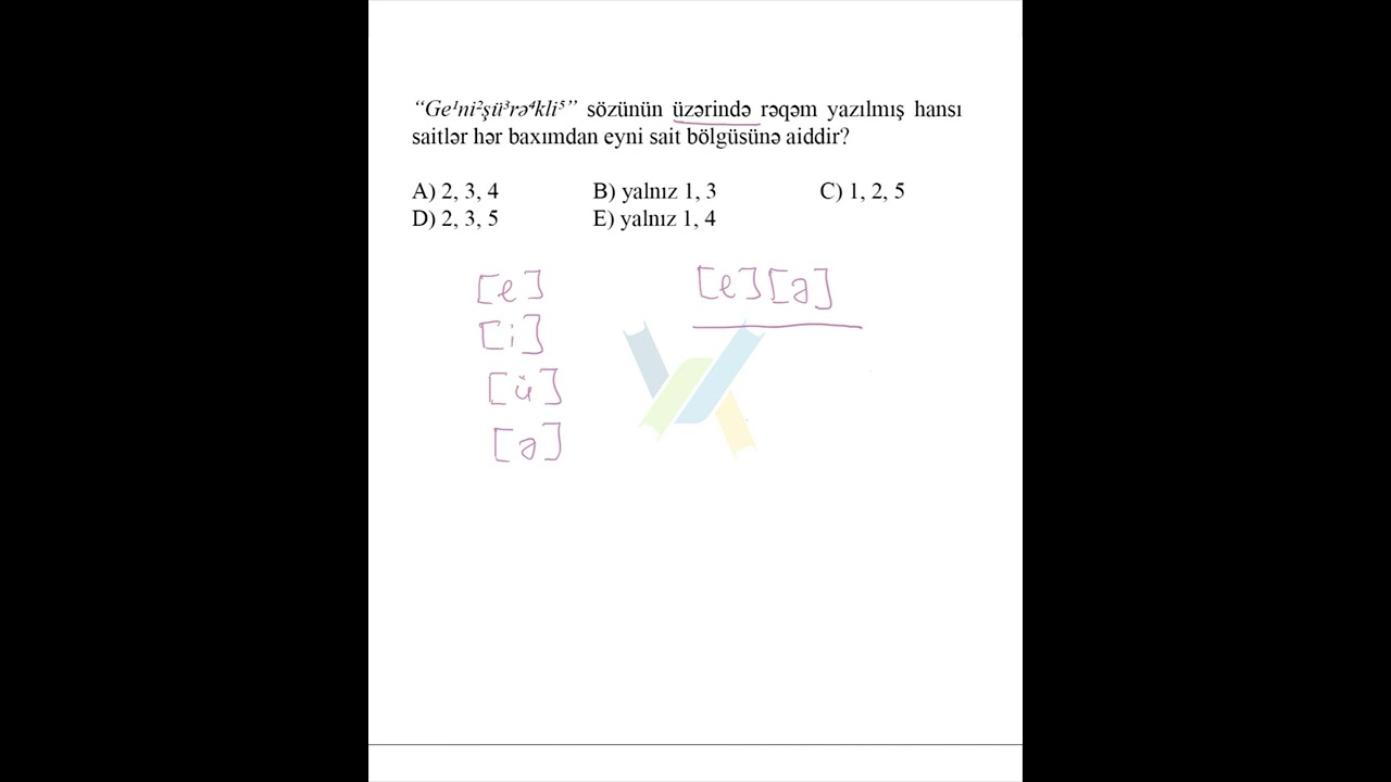 Sınaq 1 QRUP fənləri üzrə - Azərbaycan dili