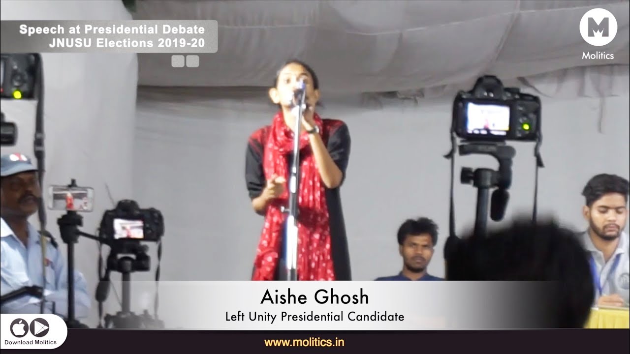 Aishe Ghosh - Speech at Presidential Debate during JNUSU Elections 2019