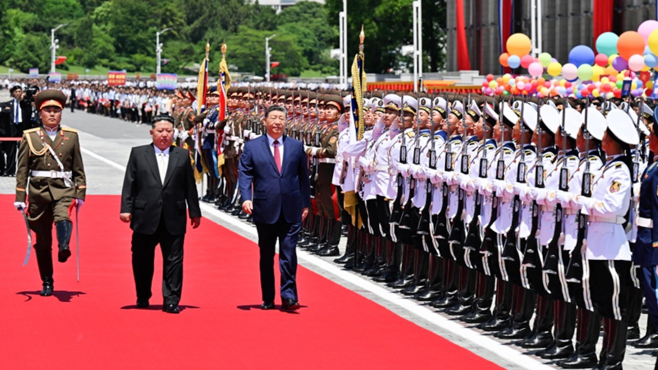 Watch: Xi Jinping arrives to grand welcome in Pyongyang for state visit to DPRK