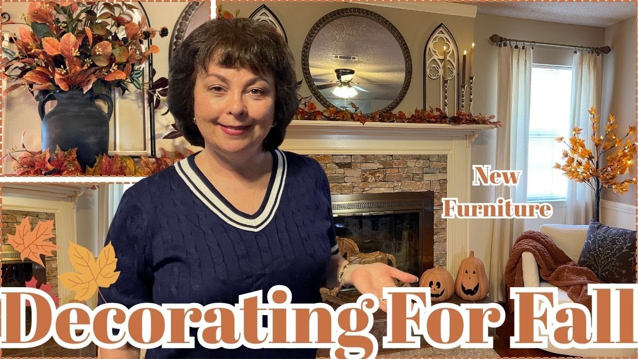 DECORATING FOR FALL | FALL MANTEL DECORATING IDEAS | NEW FURNITURE