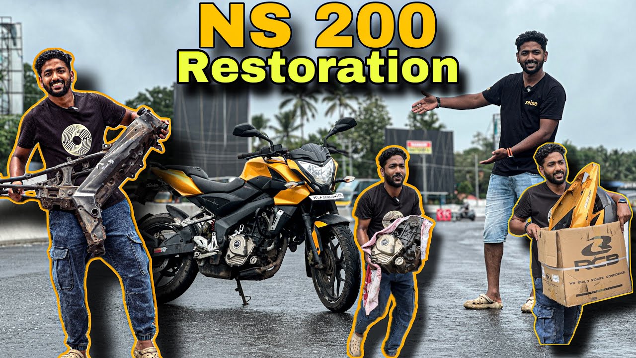 NS 200 BS3 full restoration work 🤩|| full part painting ന് കൊടുത്തു||🤩