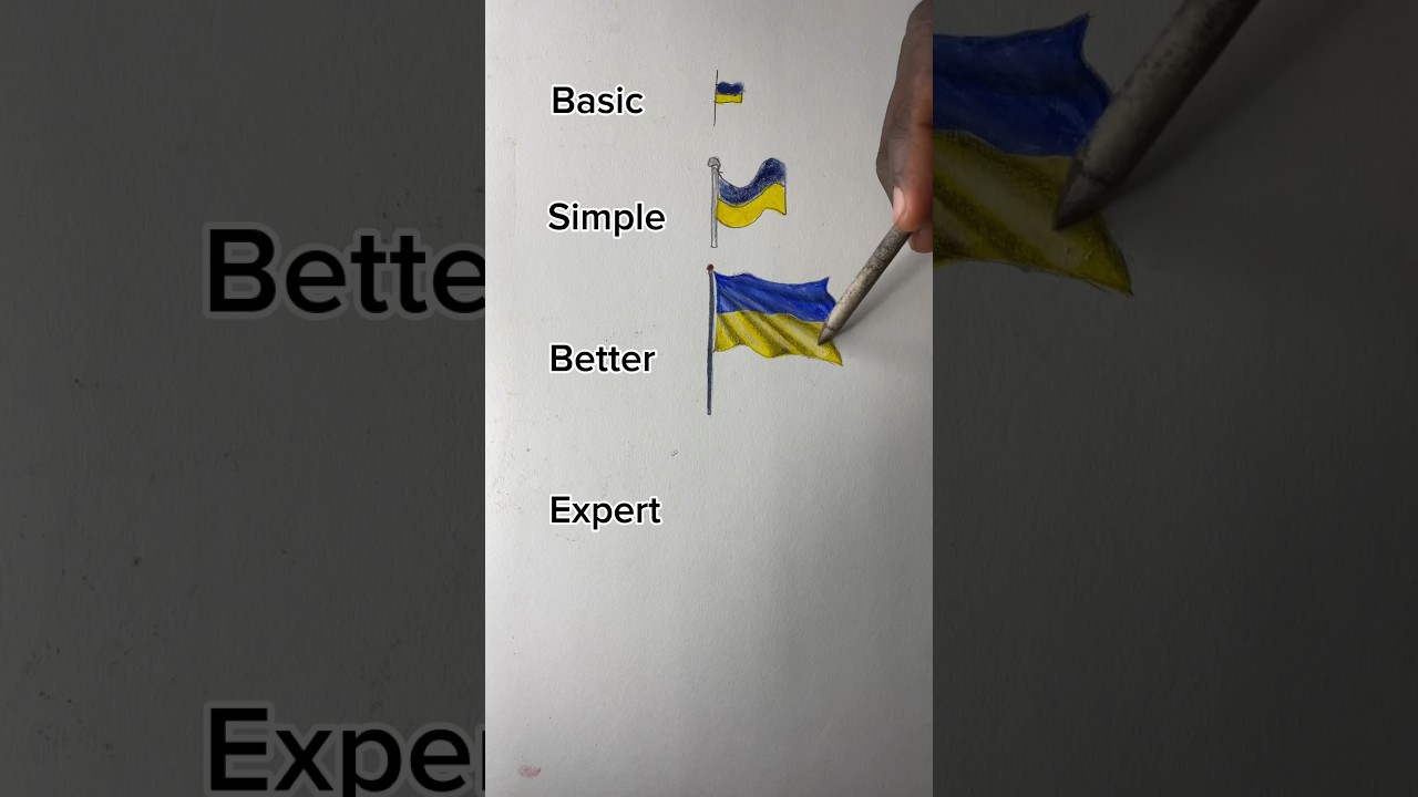 draw ukraine! flag #art #drawing #easydraw #painting #tutoriel #satisfying #artist #dessin