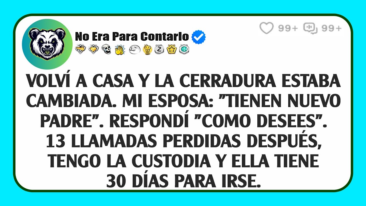 Volví a casa y la cerradura estaba cambiada. Mi esposa: 