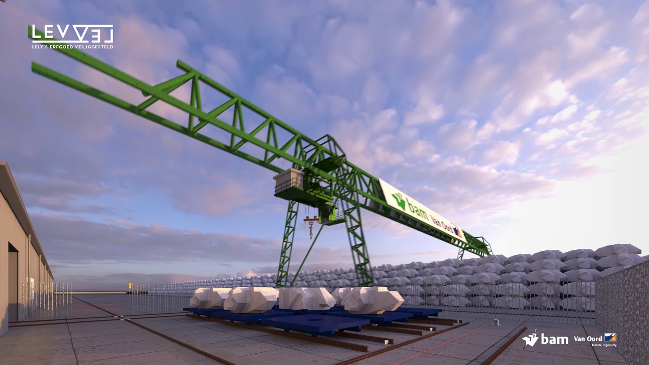 Levvel-blocs Afsluitdijk - geautomatiseerde productielijn