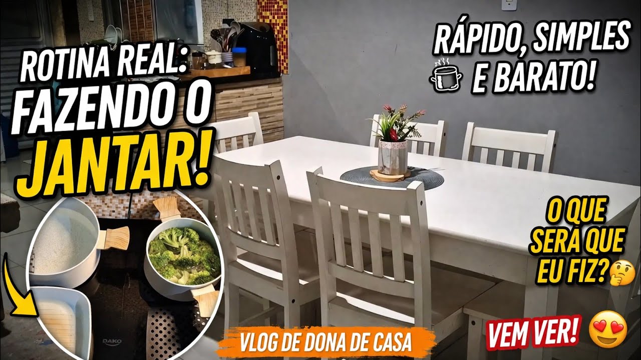 DEPOIS DE UM DIA CANSATIVO EU FIZ O JANTAR DE SABADO TRANQUILAMENTE ROTINA